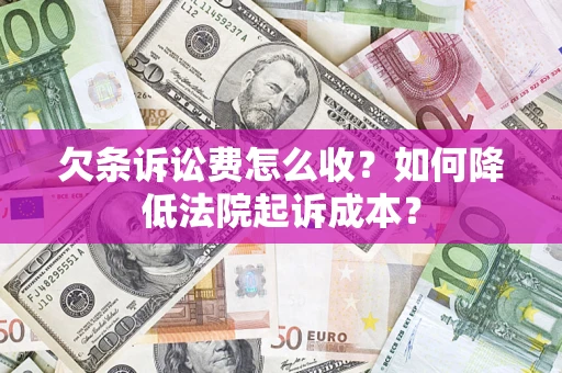 济南欠条诉讼费怎么收？如何降低法院起诉成本？